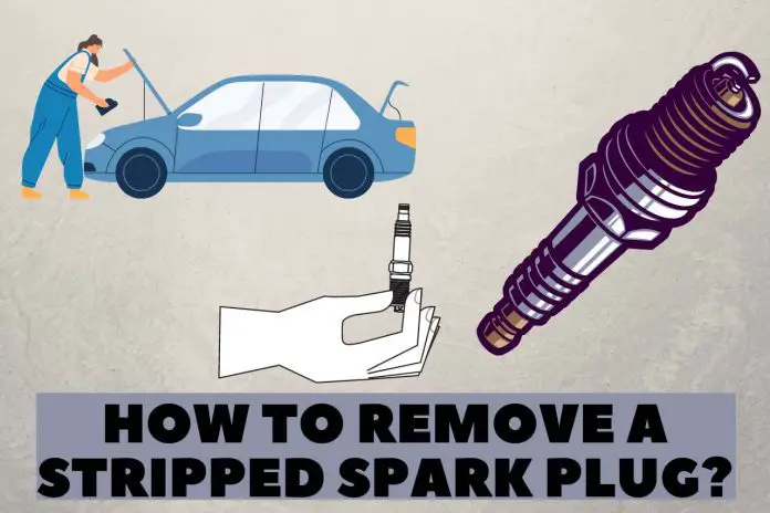 how to remove a stripped spark plug